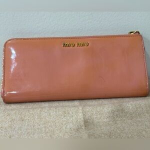 Miu Miu Coral Long Zip wallet in EUC